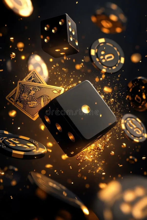 豪华赌场骰子和扑克牌